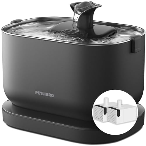 PETLIBRO Trådlös kattvattenfontän med rörelsesensor, lätt att rengöra, 23 dB ultratyst, batteridriven kattfontän 5 000 mAh, BPA-fri, kattvattendispenser, 2 pumpar