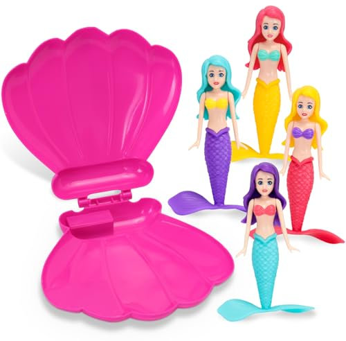 TOPWAYS Wasserspielzeug Kinder Set, Meerjungfrauen Pool Spielzeug, Tauchspielzeug Meerjungfrauen, Schwimmbadzubehör & Pool Spielzeug Kinder, Tauchspiele Training Kindergeschenke