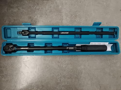 LIBRATON Torque Wrench 1/2 Drive, 50-350NM, Click Torque Wrench ±3% Precision, 22 Heavy Duty Breaker Bar, 72 Tooth Dual-Direction Adjustable for Moto and Car Maintenance