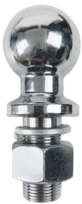 GJREUUF 1-7/8 2 Inch 50mm Chrome Trailer Hitch Tow Ball M19 Shank Dia Capacity 3500 Lbs Coupling Parts RV Camper Caravan Accessories(50mm (M19))
