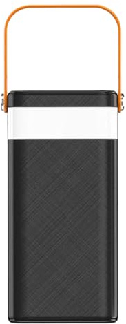 Bärbart soldrivet externt batteri - trådlöst externt solbatteri | 50 000 MAh externt batteri med 4 utgångar | 50 000 MAH överlevnadsutrustning med belysning | bärbar laddare