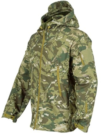 Generisch Multicam Jacke Military Militär Camouflage Bundeswehr Taktische Army Hunt Multicam Taktische Winterjacke Herren Wetterfeste Winddichte Outdoor Wander Feldjacken XXL