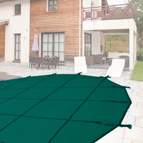 Pool Sicherheitsabdeckung Schwimmbadnetzabdeckungen Für Blätter, Runde Oberirdische Poolabdeckungen/Abdeckung Für Piscina, Poolschutzdecken Halten Schmutz Fern, Kälte(Green,13ft/400cm)
