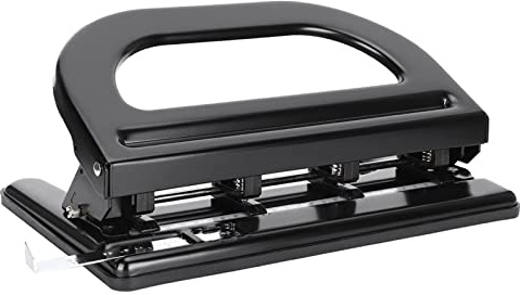 Perforateur de papier 4 trous réglable outil de poinçonnage manuel robuste pour fournitures de reliure scolaire de bureau matériel de fer capacité de 30 feuilles