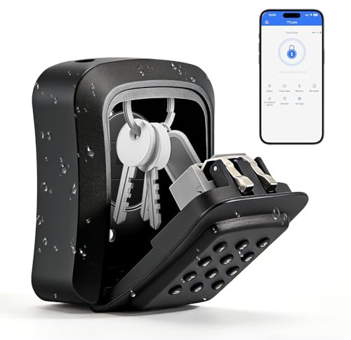 Eirolace Schlüsselsafe mit Code – Digitaler Schlüsseltresor Außen Wasserdicht, Smart Schlüsselbox mit APP & PIN-Code für Haus, Büro, Garage, Schule und Mieter