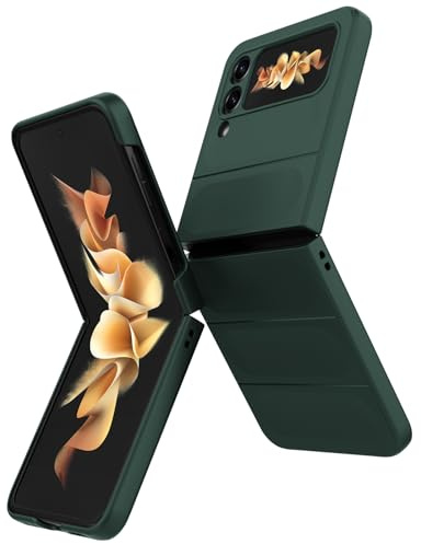 BonYonka Funda para Samsung Galaxy Z Flip 3, Funda de PC Resistente a Golpes y Arañazos, Funda Integral con Protección para La Cámara, Verde