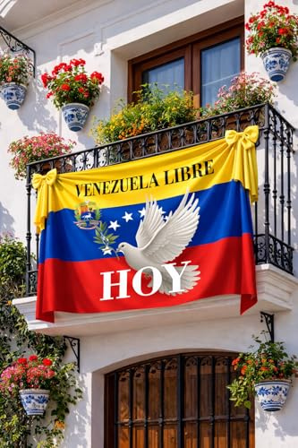 Bandera de Venezuela 70x100 cm | Símbolo de Libertad y Esperanza | 100% Poliéster Resistente para Balcón (70X100 CM)