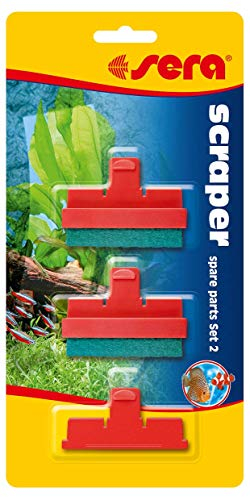 sera scraper Ersatzteile - Set 2 - 1 Kunststoffklinge für Acryl 2 Schwämme für weiche Beläge
