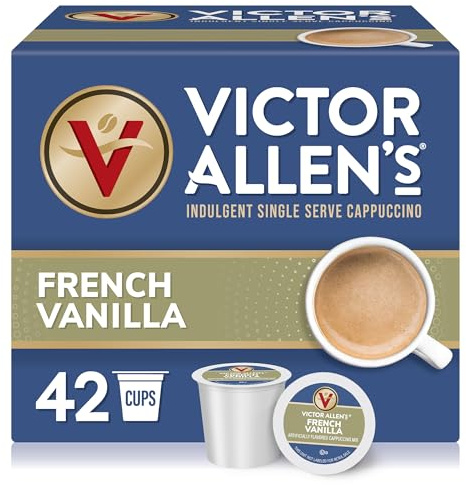 Victor Allen's Coffee French Vanilla Flavored Cappuccino, 42 Count, Single Serve K-Cup Pods for Keurig K-Cup Brewers