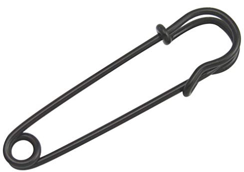 Wuuycoky Schwarz Sicherheitsnadel, Sicherheitsnadel, erhältlich in verschiedenen Größen Lenght:63 mm,Width:16mm,10 Pcs