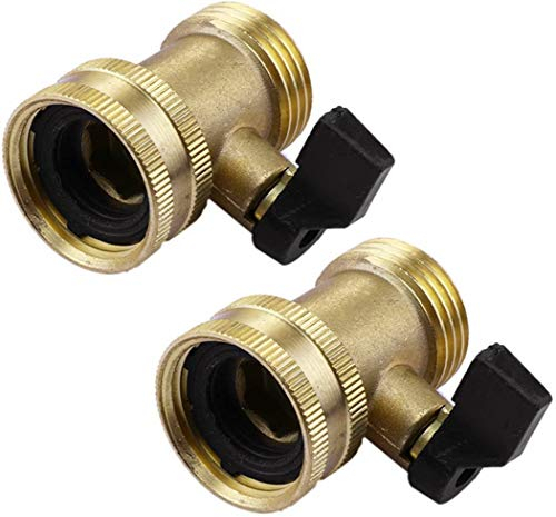 Hydrogarden Mini Messing Kugelhahn, 3/4 IG x 3/4 AG,Wasserschlauchanschluss Absperrkugelhahn-Wasserhahnschlauchadapter(2 Stück)