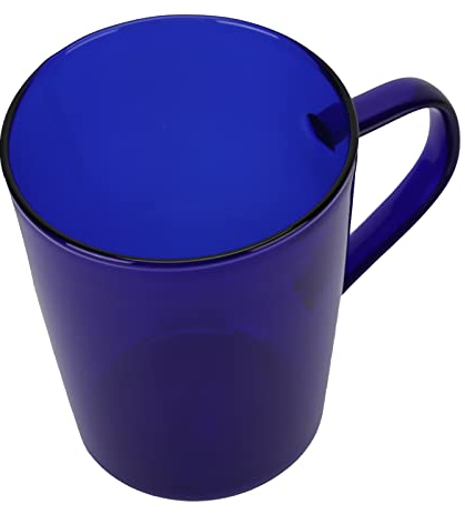 Tazze da 380 Ml Tazza da Latte in Vetro Borosilicato Ad Alta Temperatura Tazza in Vetro Facile da Pulire per Cucine, Hotel, Caffetterie(Blu)