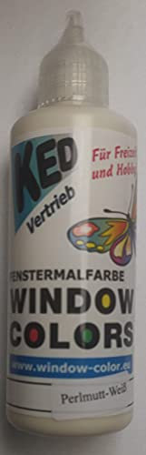 Tophobby Window-Color-Premiumfarbe Fensterfarben frei wählbar auch Konturenfarbe (PERLWEISS)