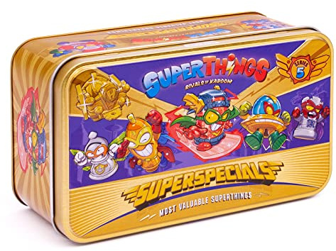Superthings Gold Series 5 Tin - Includes All Series 5 Special Figures, Including Ultraaro (Kid Fury), 2 Golden Guides, 6 Silver Captains and 2 Golden Aerowagons [Exclusive to Amazon]