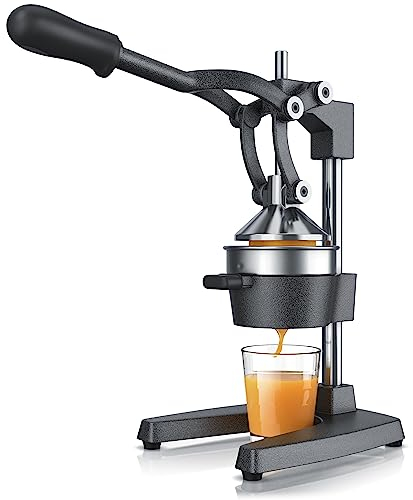 Arendo - Manuelle Saftpresse - Zitruspresse und Orangenpresse - Professioneller Zitrus-Entsafter - Edelstahl Zitronenpresse - Hochwertige manuelle Orangensaft- und Limettenpresse
