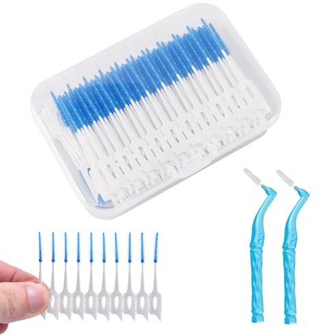 AYNKH 200 Stück Silikon-Interdentalbürsten, Zahnseide-Plektren, Zahnseide-Picks, Zahnseide-Plektren, Zahnseide-Plektren, Zahnseide-Plektren, Zahnseide-Plektren, Zahnbürste für die Zahnzwischenräume