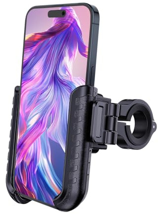 SUVEK Handyhalterung Fahrrad Motorrad Universal, Handyhalter Fahrrad Lenker, Handy Halterung Fahrradlenker mit 360° Drehbar für 4,7-6,5 Zoll Smartphone, Phone Holder Bike Rennrad für MTB Scooter