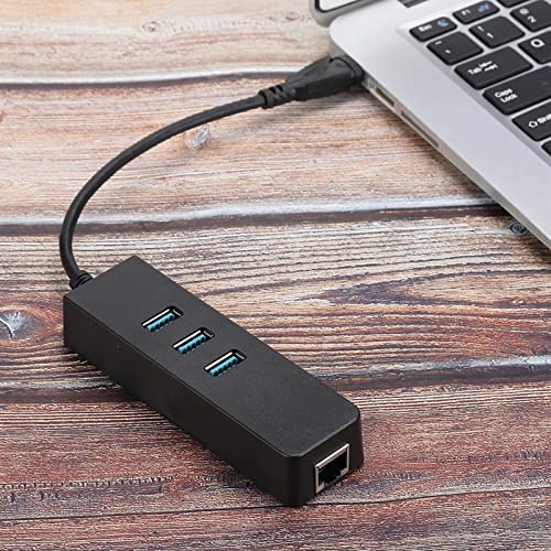 Convertidor Ethernet HUB a RJ45 Adaptador Ethernet Confiable RJ-45 + HUB USB para Gigabit Ethernet
