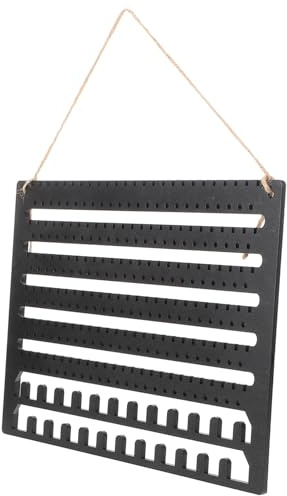 PACKOVE Organizador De Joyería De Madera Soporte Pared Para Pendientes y Collares Exhibidor De Accesorios Murales Para Pendientes Colgantes y Anillos Almacenamiento Amplio y Elegante