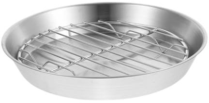 BESPORTBLE Stainless Steel Baking Pan for Roasting Baking Draining Rack for Oven Tray Use and Easy to Clean for Outdoor BBQ and Grilling