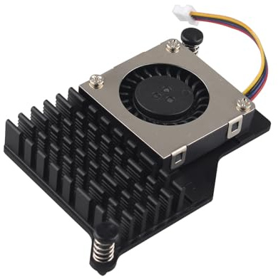ZDE ZP536 Active Cooler für Raspberry Pi 5 Aluminum Kühlkörper Kühler Temperature Controlled Blower PWM Kühlung Lüfter mit Thermal Pads für Raspberry Pi 5 2GB 4GB 8GB 16GB