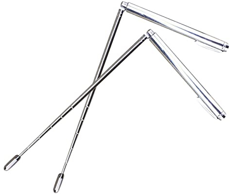 BESPORTBLE 2pièces Lot De Baguettes De Sourcier Portable Acier Inoxydable Outil De Divination Pour Recherche Eau Et Objets Perdus