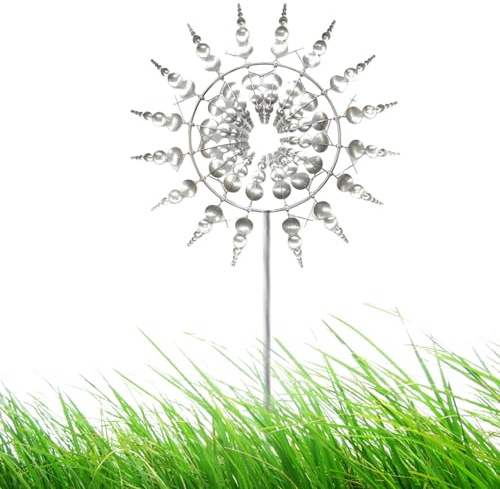 Magic Windmill, Metall-Windmühle, 31x93cm, Einzigartige Und Magische Metall Windmühle, Windspinner Spinner Skulpturen Windfänger, Rasen Wind Spinners Für Outdoor Wind Catcher