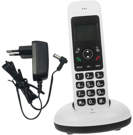 NUOBESTY Telefono Cordless Digitale Centralino Espandibile per Casa e Ufficio Pulsanti Grandi e Display Leggibile Spina UE