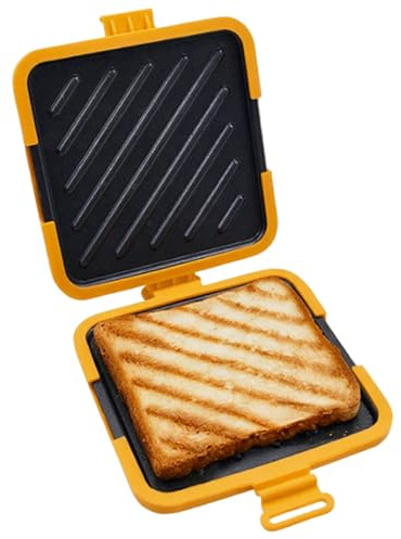 Muzrunq Microwave Toastie Sandwich Maker Non-stick Sandwich Press Dishwasher & Oven Safe Microwave Toaster Press Toasty Maker Thin Waffle Square Waffle Makers