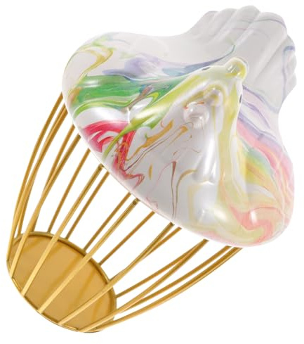 IWOWHERO Multi-function Ceramic Egg Basket Hen Shape with Artistic Hand-painted Design Portable Kitchen Storage for Eggs Fruits Vegetables Practical and Mesh Holder Random Random Color