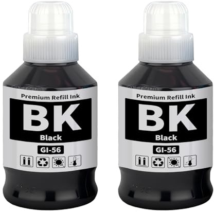 Yowell 2-PGBK GI-56 GI56 Tinte Kompatibel mit Canon 4412C001 GI-56 Schwarz | für Canon MAXIFY GX7050 GX6050 GX5050 GX4050 GX3050 GX5550 GX6550 GX3050 (GI56PGBK 170ML-6000 Seiten, 2er-Pack)
