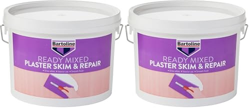 Bartoline Ready Mixed Plaster Skim and Repair 2.5 L, Easy Application Plaster for Wall and Ceiling Repairs (Pack of 2)
