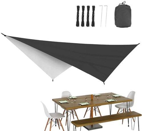 Vela Ombreggiante - Protezione UV Tenda da Sole per Riparo e Pensilina | Tessuto Impermeabile per Esterni Terrazza | per Spiaggia, Esterno, Giardino, Cortile, Portico, Ponte, Pergola, Campeggio, Picni