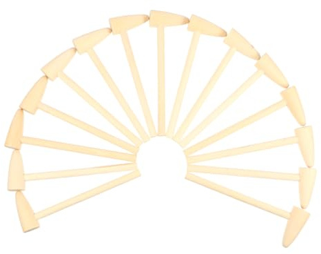 UPKOCH 15 Stück Kleiner Holzhammer für Leichte Kleine Spielzeughämmer aus Stabilem Holz Pädagogisches Hämmer und Klopfspielzeug für Jungen und Mädchen zur Feinmotorikförderung