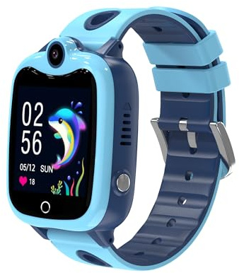 Ruopoem Montre Connectée Enfant Chat Familial SOS
