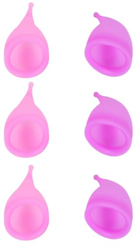 WATIIFUFU Wiederverwendbare Menstruationstassen 30ml Fassungsvermögen aus Umweltfreundlichem Silikon 6 Stück Bequeme Menstruationsbecher beim Wandern und Schwimmen für Frauen