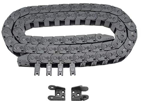 Befenybay R18 Internal Size 10X15mm 1Meter Length Black Plastic Flexible Drag Chain Cable Wire Carrier Open Type for 3D Printer and CNC Machines (10mmX15mm-Outside Open)