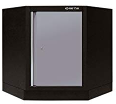 king tony - Eckunterschrank, leer, grau, für Werkstatt – 1 Tür – 864 x 864 x 910 mm