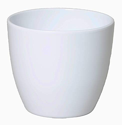 innaGLAS Grand Cache-Pot, Blanc, 25cm, Ø28cm | céramique - Pot Fleurs/Pot céramique