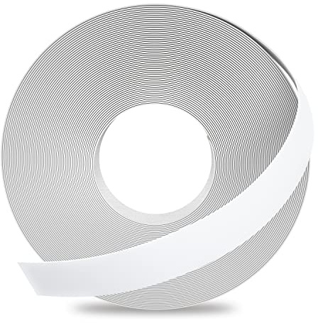 GSCIT Club White Melamine Edge Banding, 22mm x 7.6m Wood Edge Banding with Hot Melt Adhesive Pre-glued Cabinet Edge Banding Flexible Veneer Edging for Plywood Furniture Table