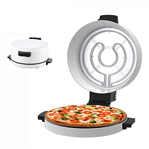 Electric Pizza Maker 1800W, Pizza Oven 12-inch / 30cm, Power Ready and Indicator Lights, Double-Sided Nonstick Heating Plate, Perfect for Pizzas/Pancake/Nachos/Fajitas/Omelettes (White)