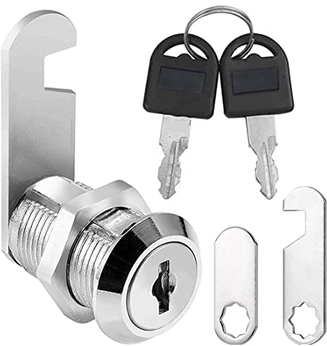 Litensh Cerradura de buzón de seguridad de 20 mm, cerradura de buzón de correo, cerradura de leva para cajón de gabinete, cerradura de puerta de caja de herramientas con llaves (1, 25 mm)