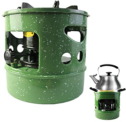 SJASD Poêle À Pétrole D'intérieur, Réchaud à kérosène Portable 1,5 L/3 L, Mini Chauffage au kérosène, Poêle de Chauffage de Pétrole a 10 mèches/12 mèches,Chauffage Surround à 360 °