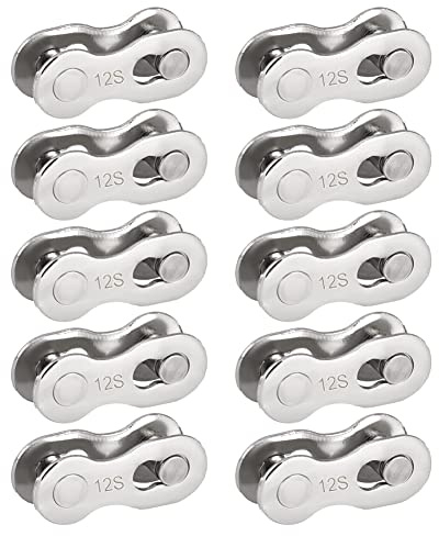 10 Pairs Bike 12 Speed Steel Quick Link Universal Bicycle Chain Connector Lightweight Magic Buckle Missing Master Links Bicycle Chain Accessories