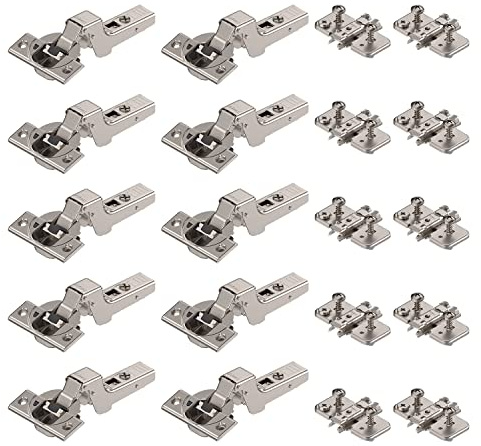 siwitec Blum CLIP top 110° Scharnier Anschr BLUMOTION vernickelt Innen 10er | CLIP-Mechanismus für werkzeuglose Montage, stufenlose 3-dimensionale Fronteinstellung