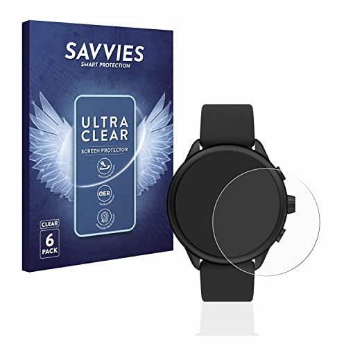 savvies (6 Pezzi Pellicola Protettiva per Fossil Smartwatch Wellness (Gen 6) Hybrid Protezione Schermo Trasparente