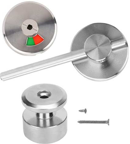 Indicateur de Verrouillage de Porte, Toilettes, Salle de Bains, Loquet chromé, Indiquant L'occupation, Loquet de Séparation de confidentialité DeadBolt pour WC, Indicateur de