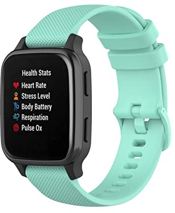 Ersatzbänder für Garmin Venu Sq 2 Armband, Silikonarmband Wasserdichte Sportbänder Kompatibel mit Garmin Venu Sq 2/Venu/Venu Sq/Sq Music/Venu 2 Plus 43mm Wechselarmband