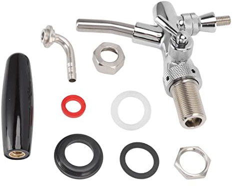 Beer Draft Faucet, Stainless Steel 304 Core Beer Faucet, No-Rust No-Leak Beer Faucet, Beer Flow Control Tool Widely Used for Connecting Beer and Wine Lines to Beer Towers