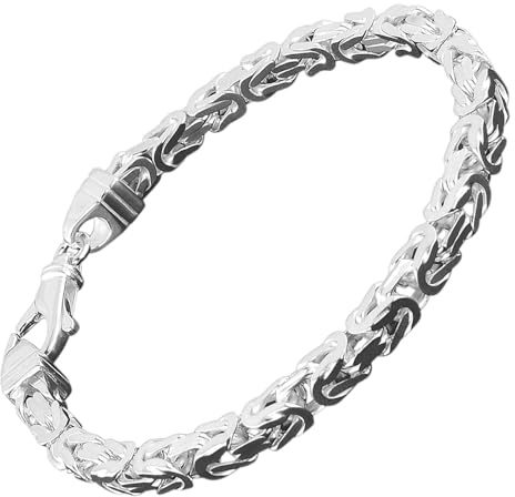 trendor Königskette Armband Sterlingsilber 925 Breite 4,7 mm 86106 | Silber Armband Herren, Silberschmuck Männer, Armschmuck Silber, Herren Armband Silber,